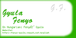 gyula fenyo business card